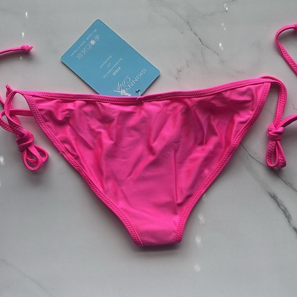 Skinny Dip: Bejeweled Hot Pink Halter Top & Bikini Bottom Set Size S/M​ - Picture 5 of 6